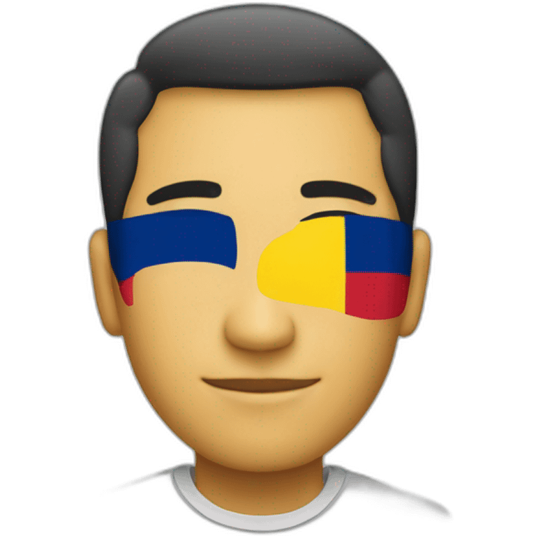 A man in a party with a Colombian flag emoji