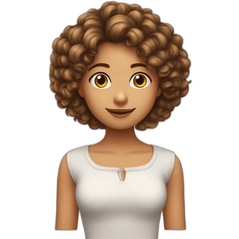 Fille cheveux bouclés chouee emoji