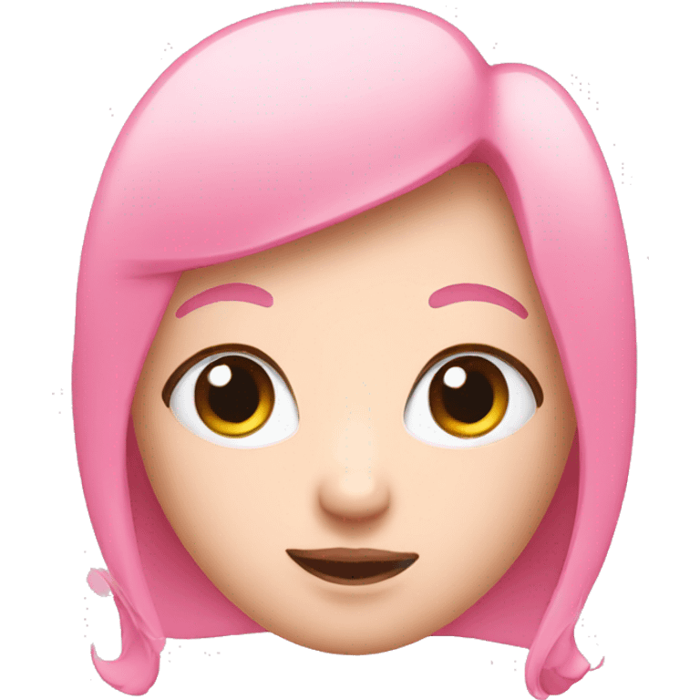 cute pink face emoji