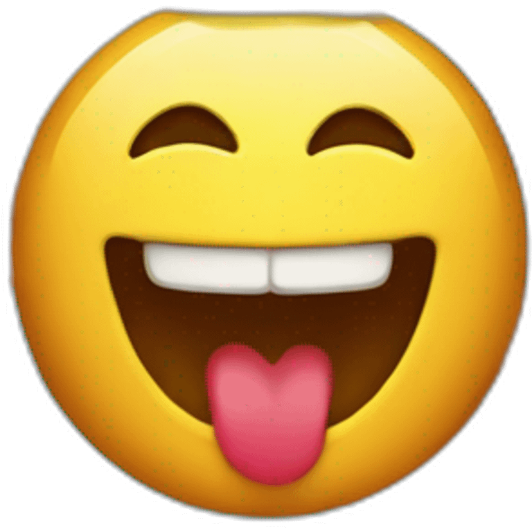 happy gabber emoji with candy in mouth emoji