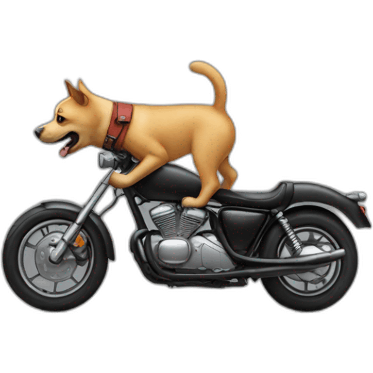 Dog motorcycle emoji