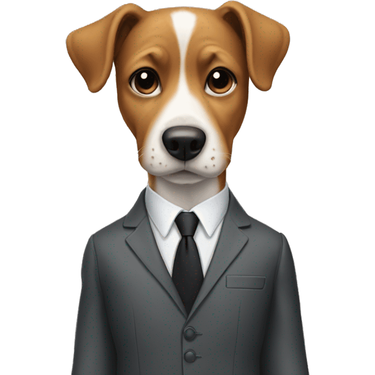 dog whit suit emoji