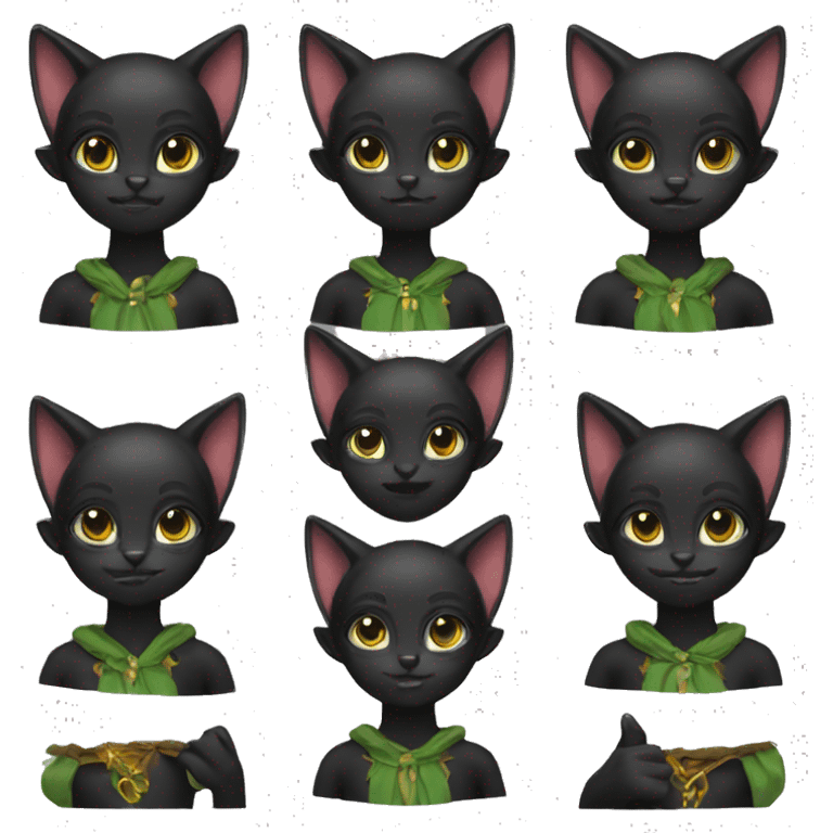 Black cat elf  emoji