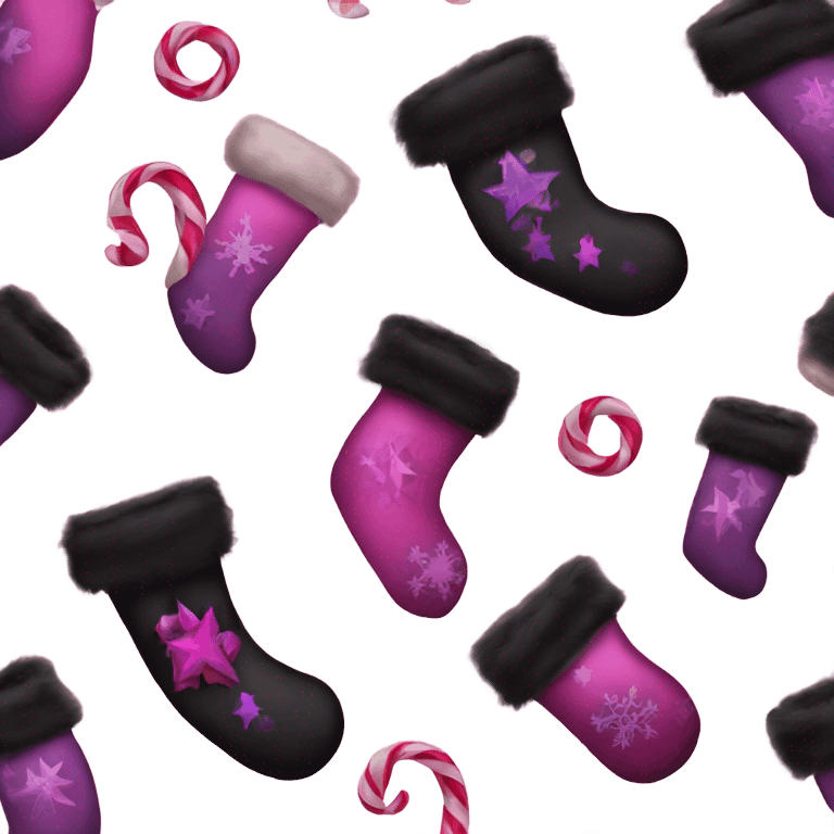 Gothic Christmas stocking pink emoji