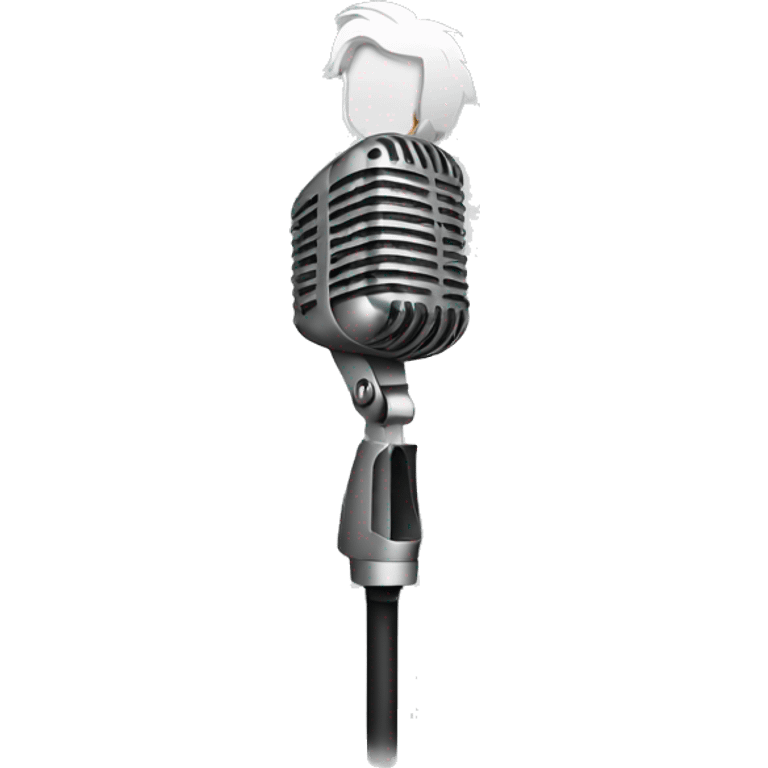 white man singer with microphone emoji