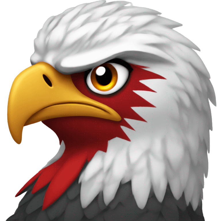 Angry red eagle emoji