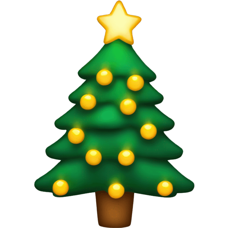 a christmas tree with warm lights emoji