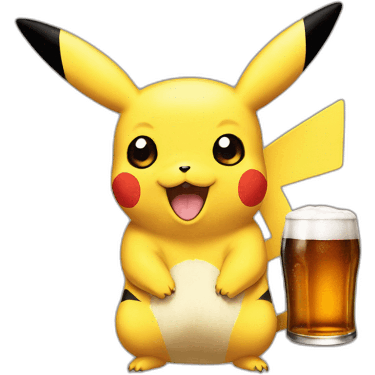 Pikachu bière emoji