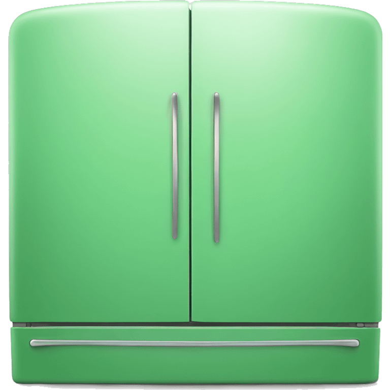 Two door green classic refrigerator  emoji