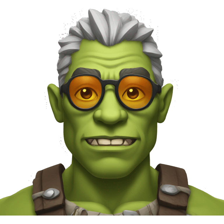 An orc with cool glasses  emoji