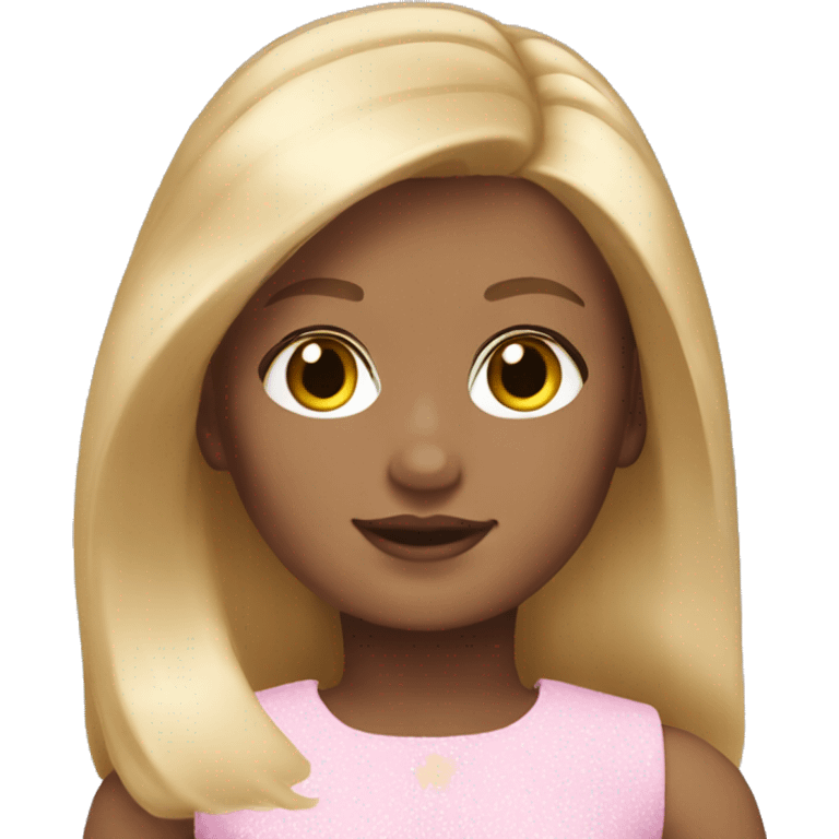 american girl with blonde shoulder level hair emoji