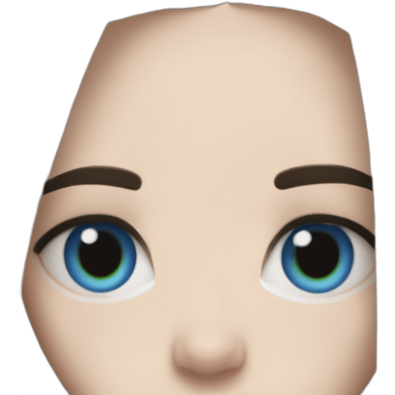 Billie eilish chanteuse cheveux bleus yeux bleus emoji