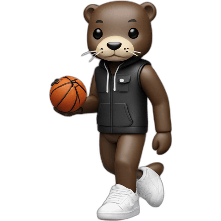 otter bearbrick in nikes emoji