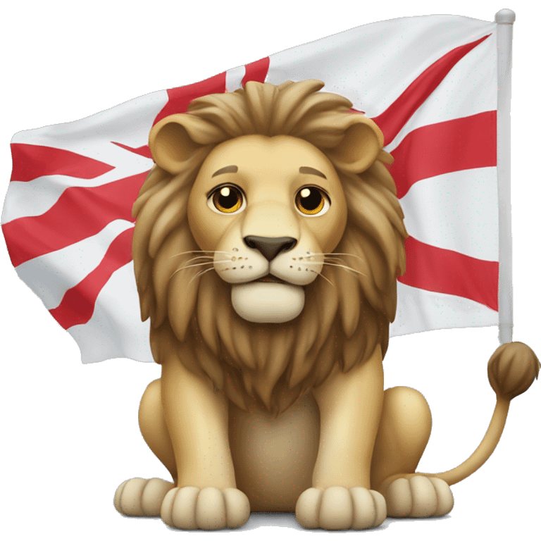 lion with an england flag emoji