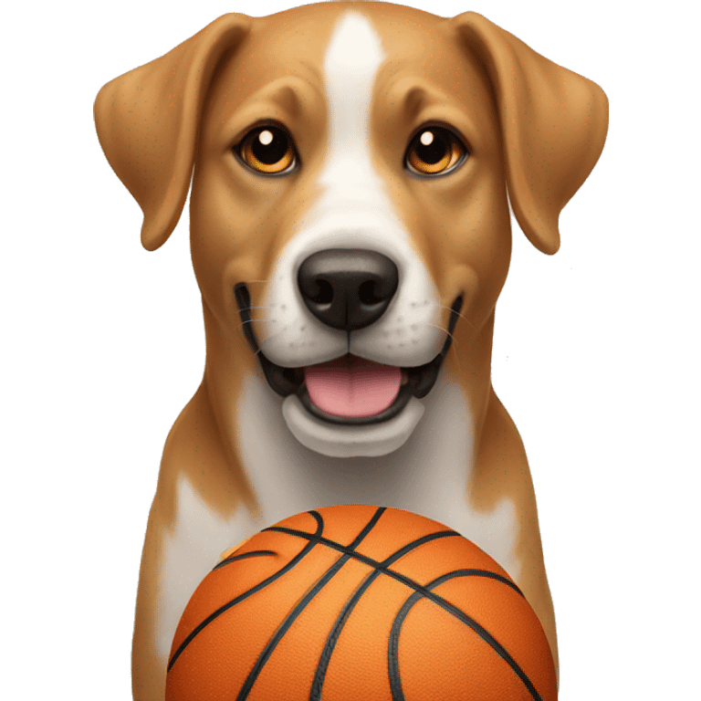 dog with basketball emoji