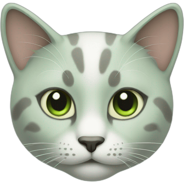 Cat green emoji