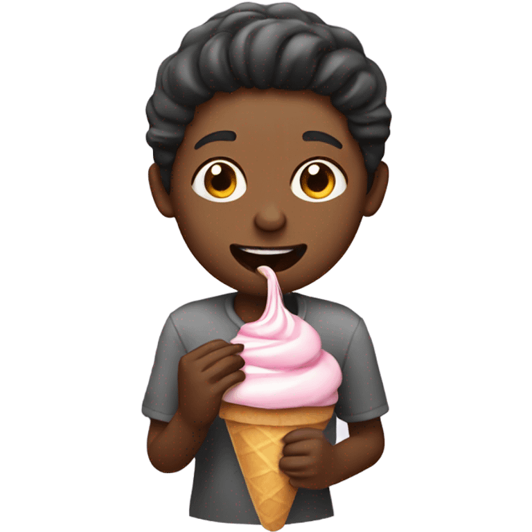 person eating a sweet treat emoji