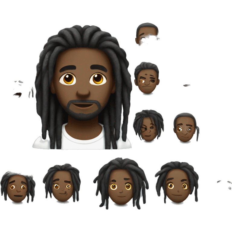 black man with dreads emoji