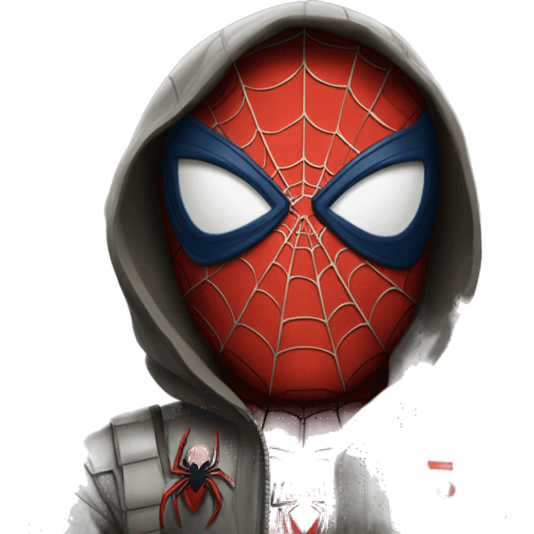 Spider-man wearing starwars coat emoji