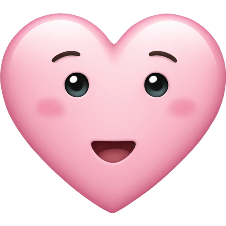 Soft pink heart emoji