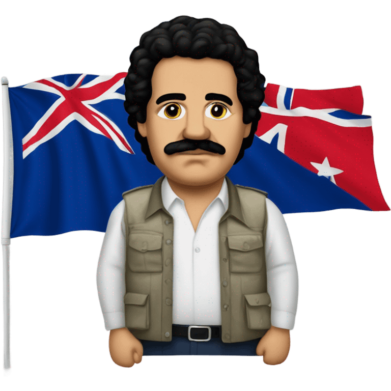 Pablo Escobar with a Samoan flag  emoji