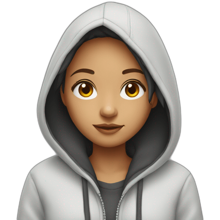 Girl in hoodie emoji