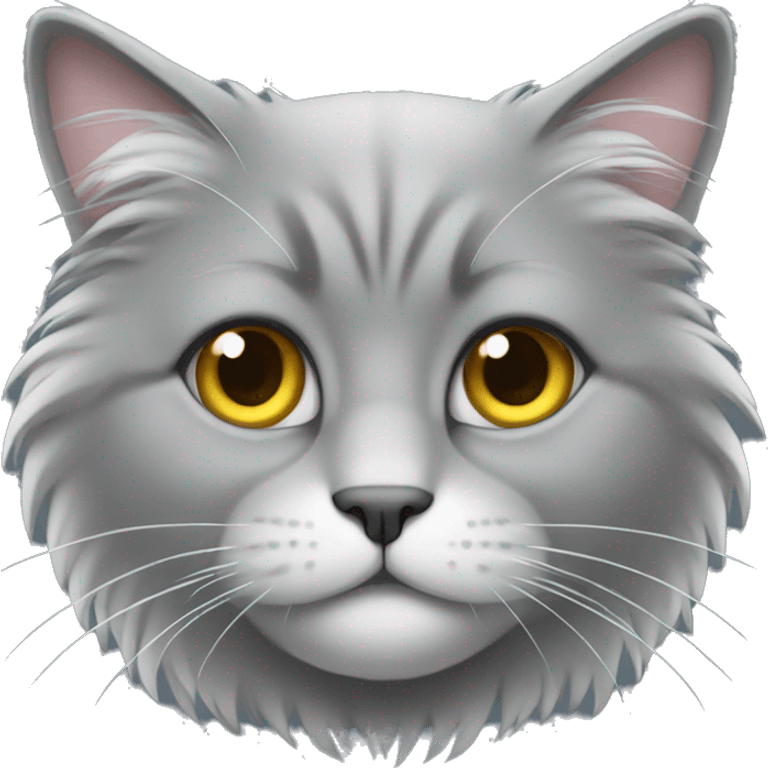 Grey fluffy cat  emoji