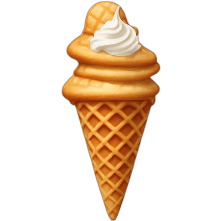 Waffle cone icecream emoji