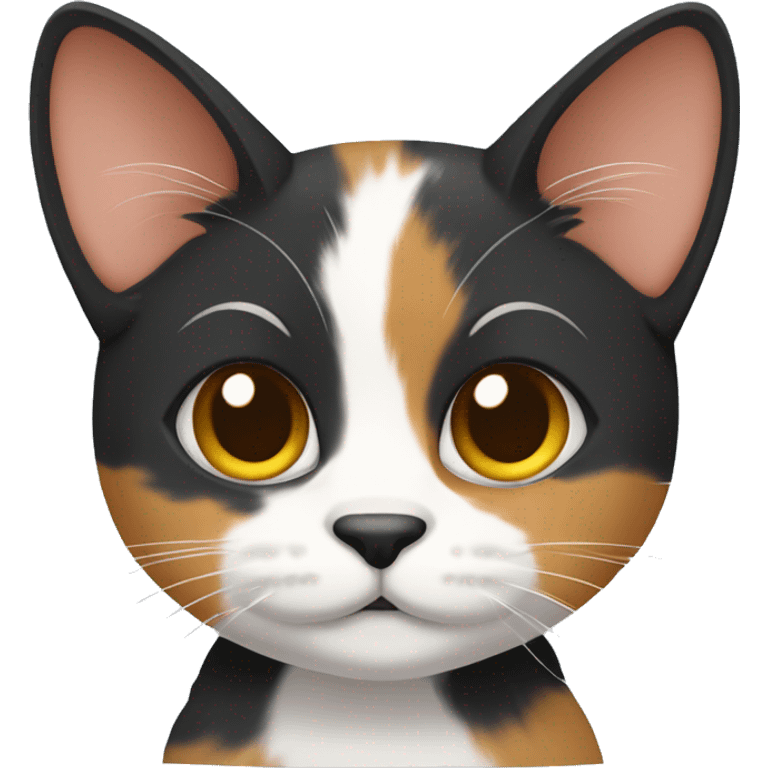 cute calico cat emoji