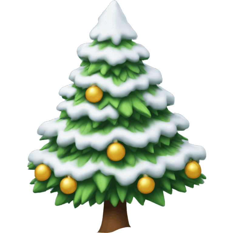 Christmas snow tree emoji