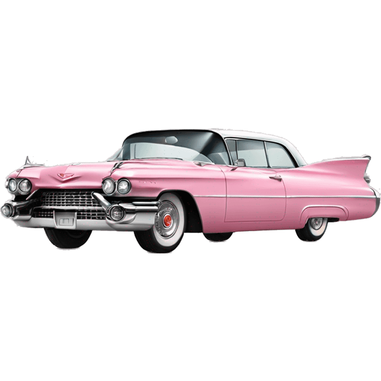 1959 pink Cadillac from the side emoji