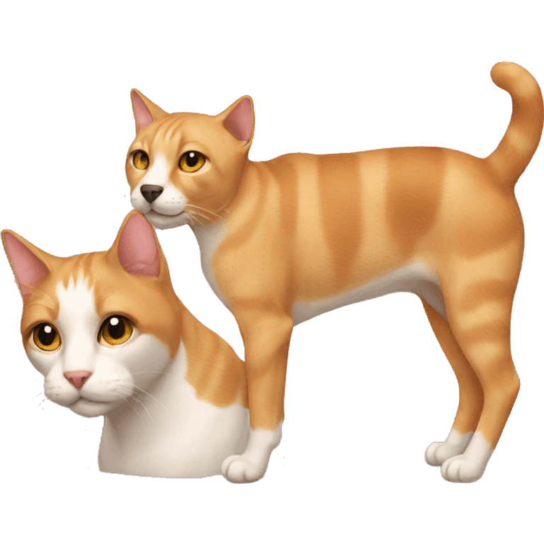 Cat on dog emoji