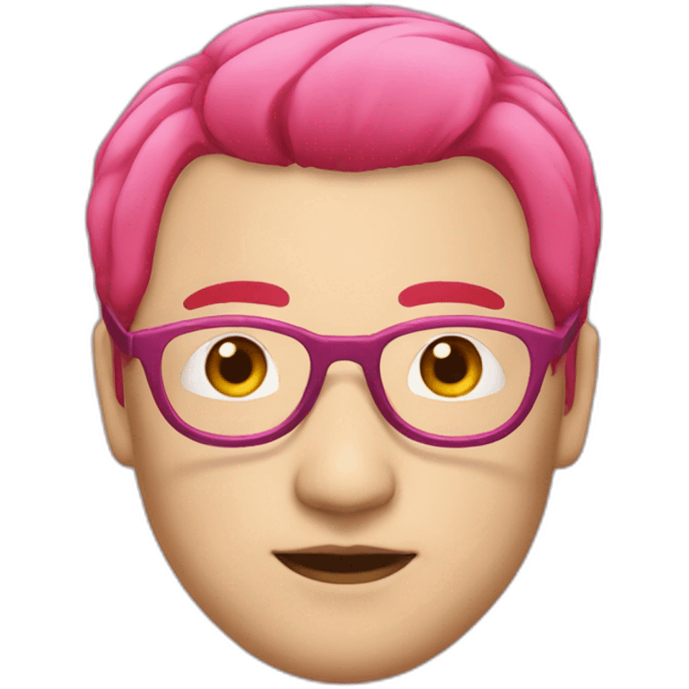 pinkhair-fat-japanese-man-pink-redspectacle emoji