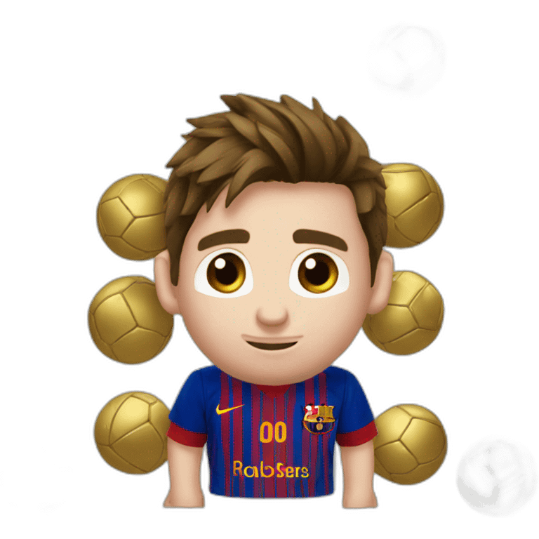 Messi 8 golden balls emoji