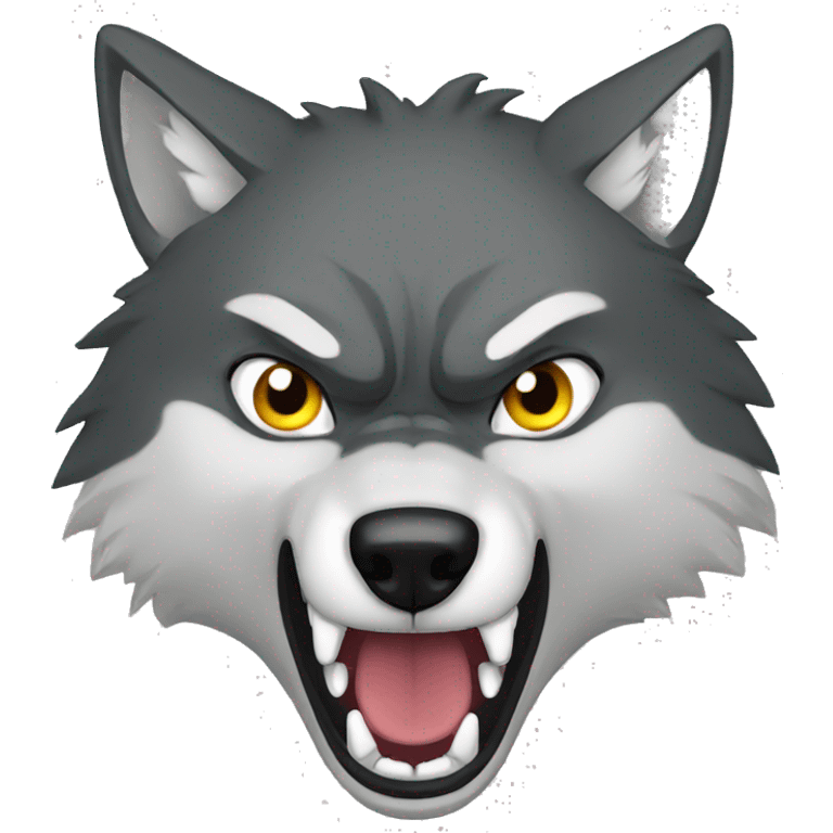 angry wolf  emoji