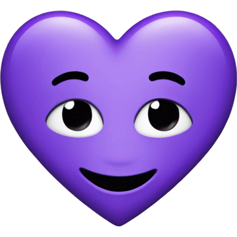 Purple smile hearts  emoji