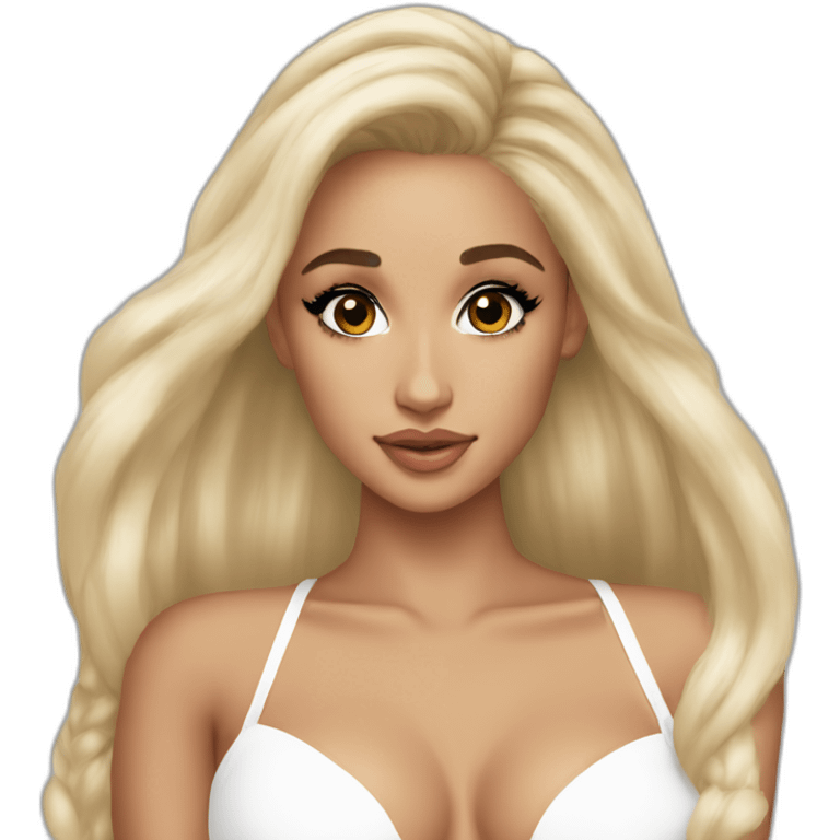 Ariana Grande blonde sexy emoji