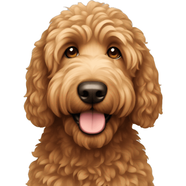 Brown golden doodle emoji