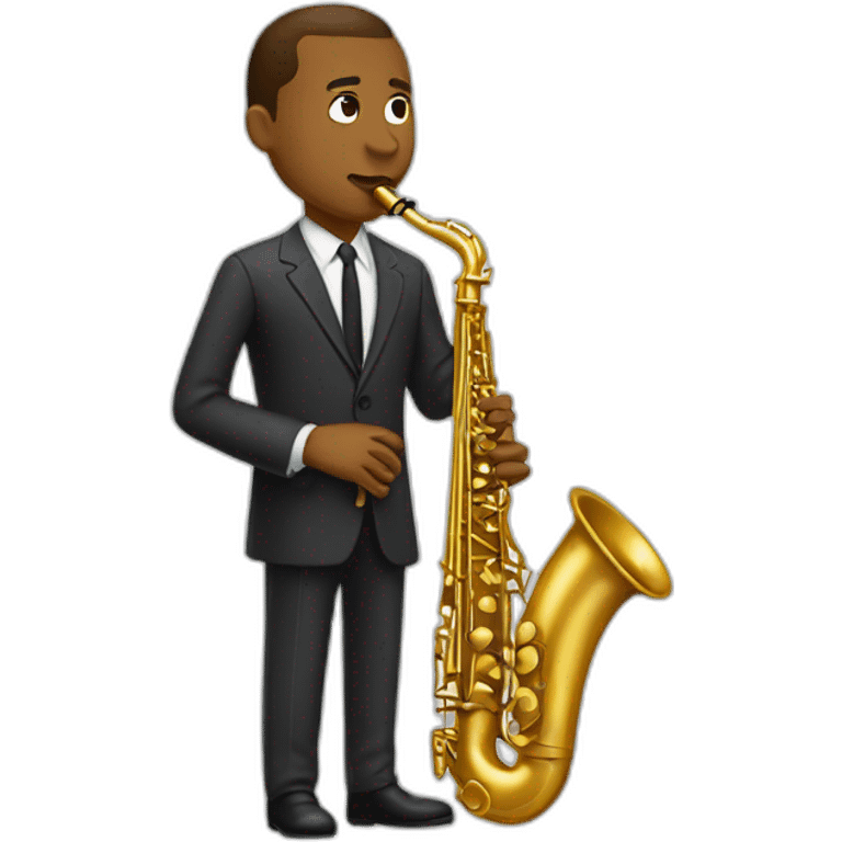 Coltrane playing tenor saxophone emoji