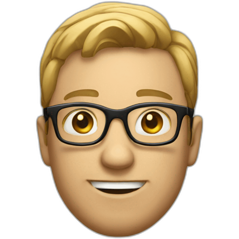 It man with glasses emoji