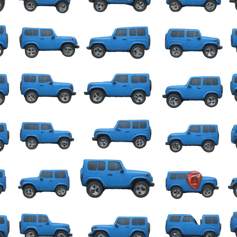 Blue jeep emoji