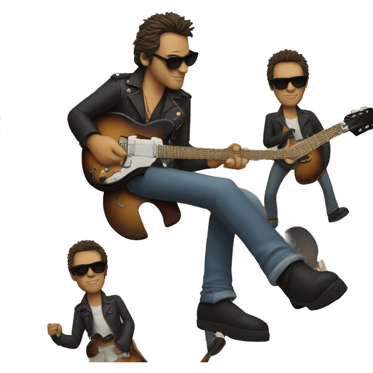 Bruce Springsteen playing guitar and wearing sunglasses emoji