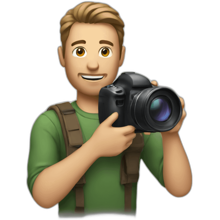 MAN HOLDING A CAMERA emoji