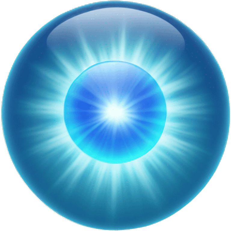 blue light sphere radiating aura  emoji