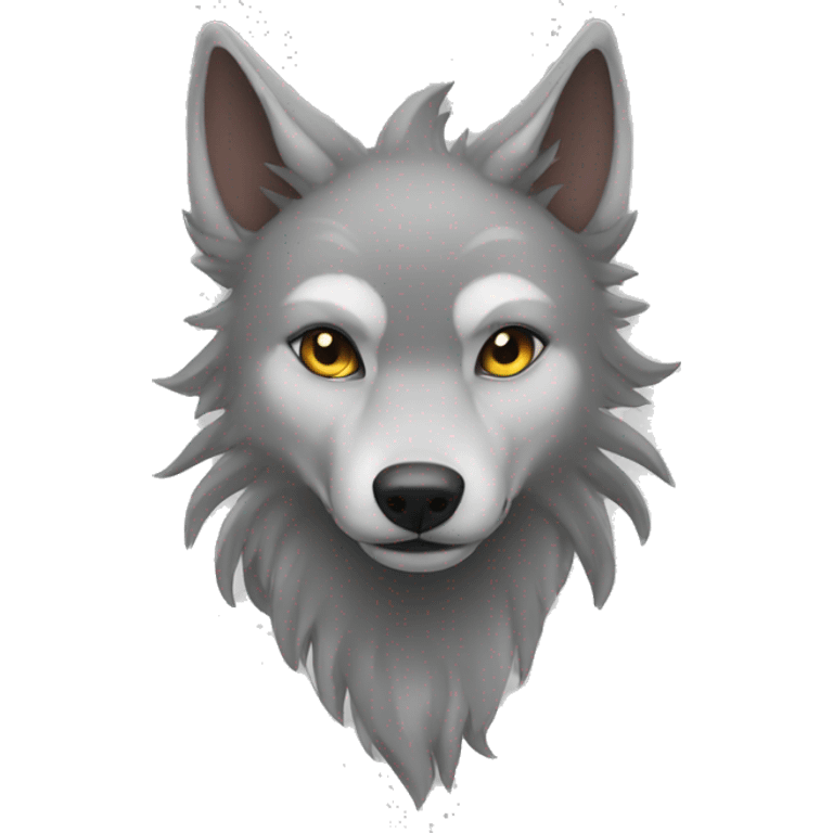 Female Wolf with 9 tails  emoji