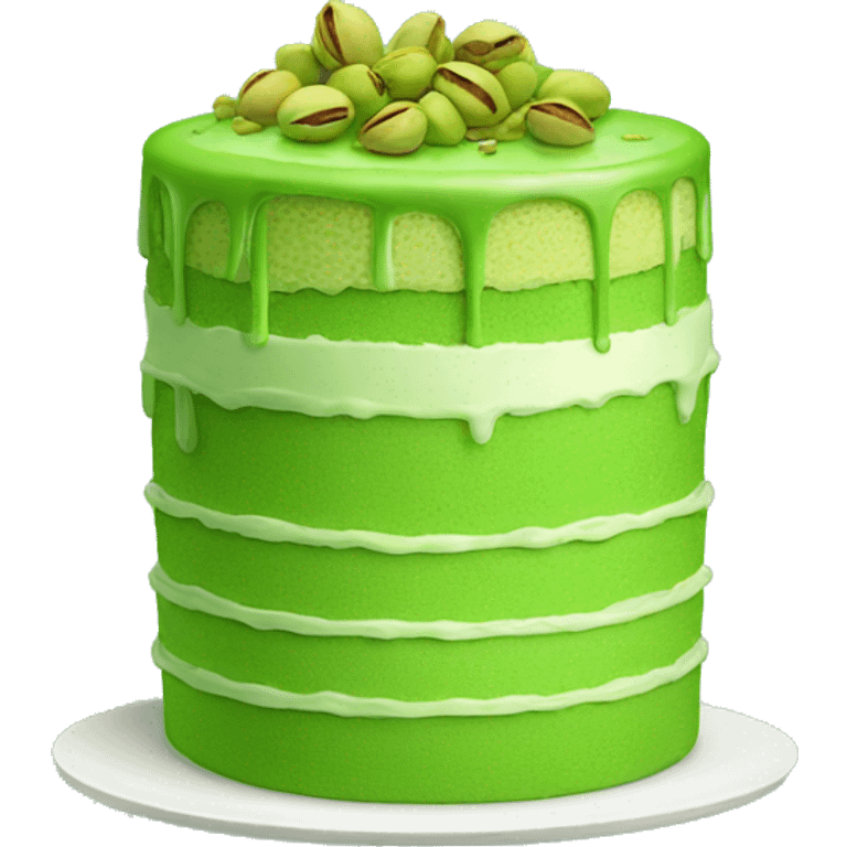 green cake with pistachio emoji