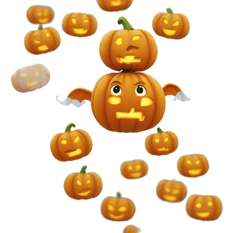 A flying pumpkin ￼ emoji