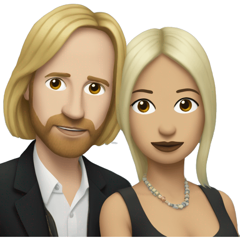 Karen with Tom Petty at the ocean emoji