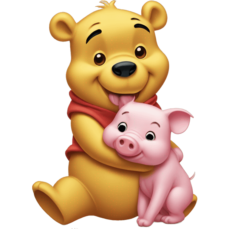 Winnie the Pooh and piglet  emoji