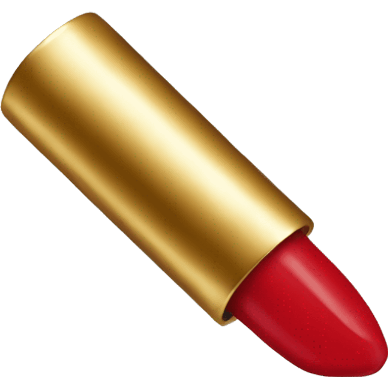 A gold red lipstick tube  emoji